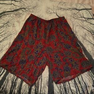 Vibrant Paisley Patterned Shorts